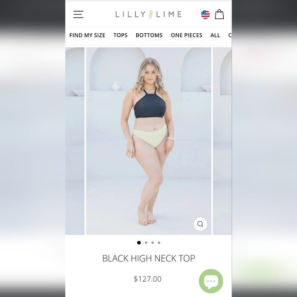 Lilly and Lime high neck top Like new condition (medium D/E) 34E - Picture 1 of 14